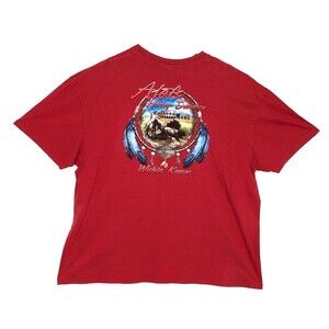 Harley Davidson Mens 3XL Red Short Sleeve T-Shirt Alef's Wichita Kansas Print